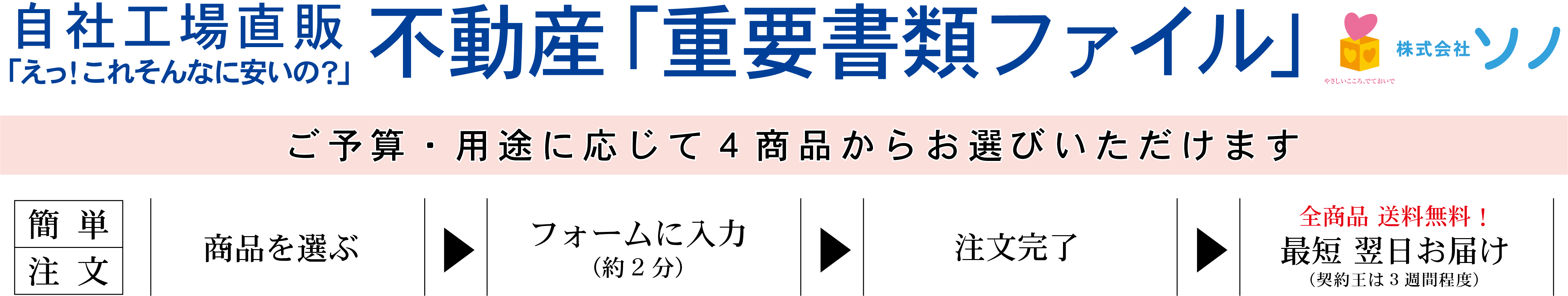 自社工場直販 破格プライス 不動産「重要書類ファイル」