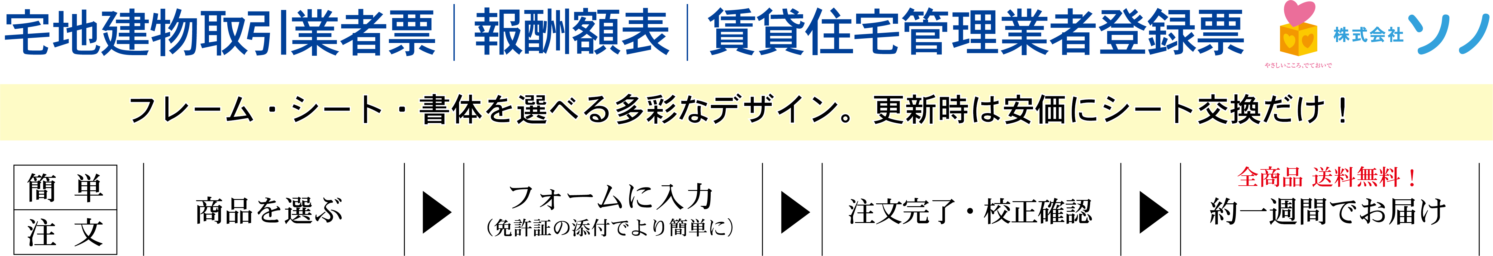 宅地建物取引業者票 報酬額表 賃貸住宅管理業者登録票